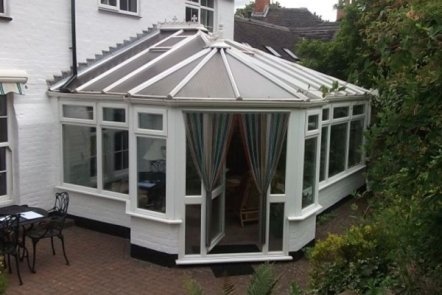 Before Hybrid Shape Warm Roof Conservatory Before Hybrid Shape Warm Roof Conservatory,