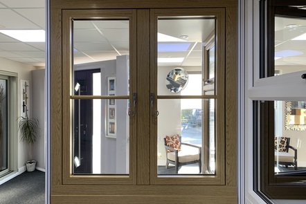Irish Oak PVCu Flush Fit French Window  Irish Oak PVCu Flush Fit French Window,