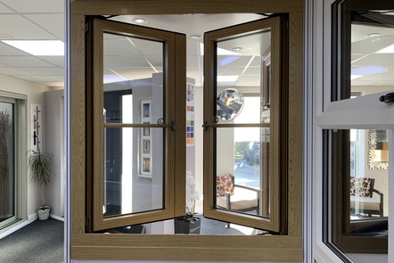 Irish Oak PVCu Flush Fit French Window  Irish Oak PVCu Flush Fit French Window,