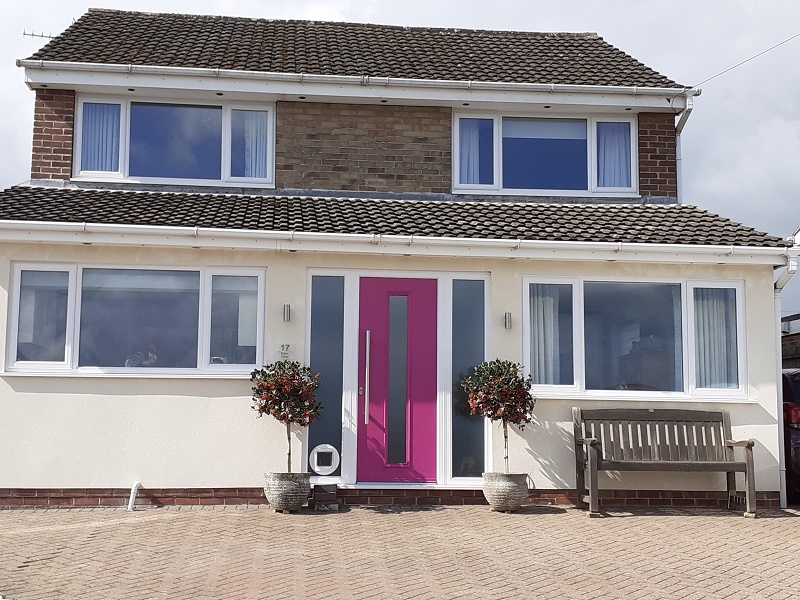 Composite doors in Derby and Burton with bespoke colour and side panels