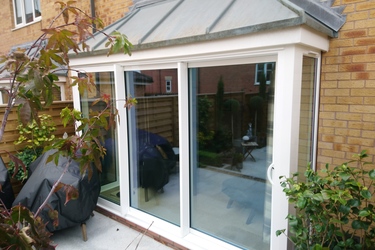Glazing projects in Derby and Burton with patio door installations